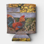 可愛すごいいカントリーファームルースターとフェンス 缶クーラー (裏面)