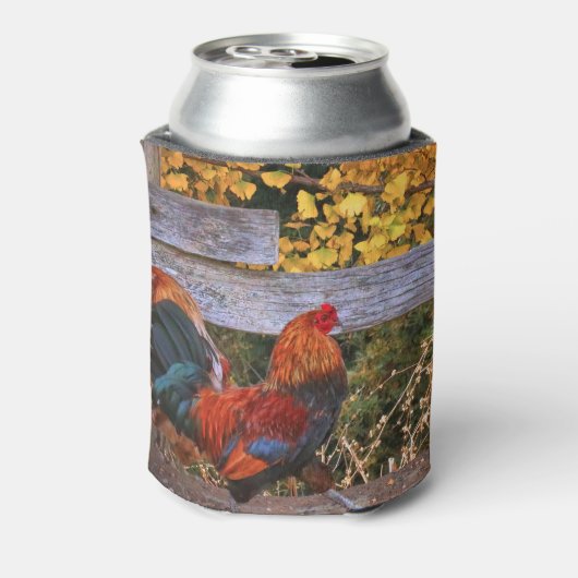 可愛すごいいカントリーファームルースターとフェンス 缶クーラー (缶裏面)
