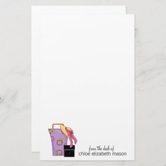 可愛すごいいガーリー物 便箋 (正面/裏面)