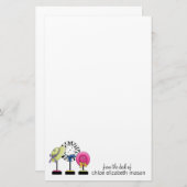 可愛すごいいガーリー物 便箋 (正面/裏面)