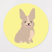 可愛すごいいコルギのシール ラベル (デザイン1)