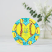 可愛すごいいソパーソナライズされたフトボール招待状 招待状 (スタンド正面)