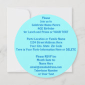 可愛すごいいソパーソナライズされたフトボール招待状 招待状 (裏面)