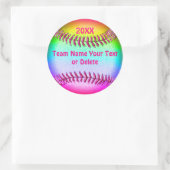可愛すごいいソパーソナライズされたフトボール ラウンドシール (バッグ)