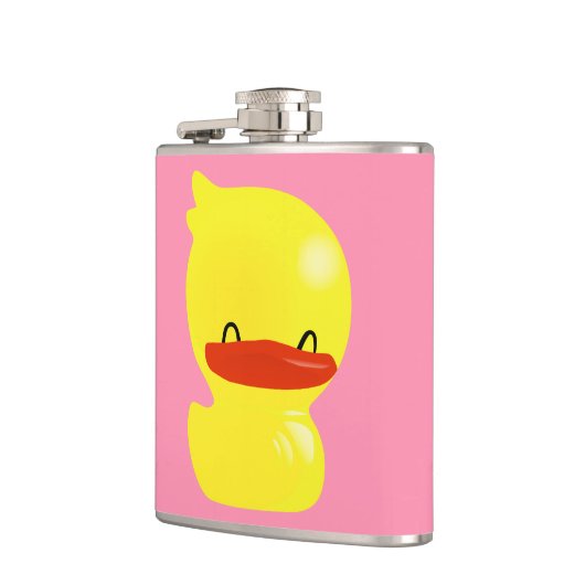 可愛すごいいダッキー（アヒルちゃん）のビ包まれたニールフラスコ フラスク (左)