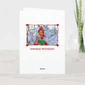 可愛すごいいチキンクリスマスグリーティングカード! シーズンカード (裏面)