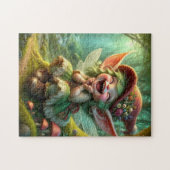 可愛すごいいハッピーピクシー ジグソーパズル (横)