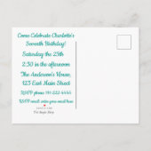 可愛すごいいハムスター/マウス誕生日パーティー インビテーションポストカード (裏面)