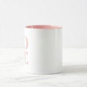 可愛すごいいピンク「愛」コーヒーカップ マグカップ (中央)