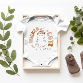 可愛すごいいベビーハロウィーン「悪かわいい」 ベビーボディスーツ