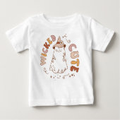 可愛すごいいベビーハロウィーン「悪かわいい」 ベビーTシャツ (正面)