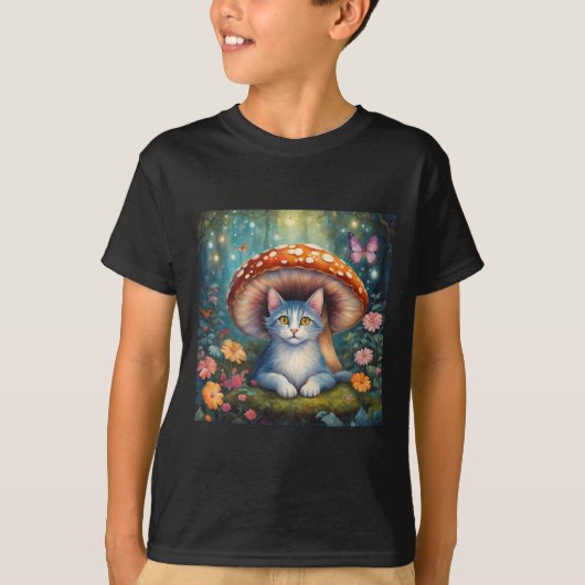 可愛すごいいライトキャットシール Tシャツ (正面)