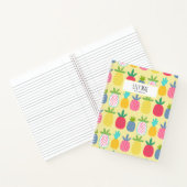 可愛すごいいレモンパイナップルパターン（の模様が）ある ノートブック (内部)