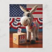 可愛すごいいロバ投票 ポストカード (正面)