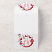 可愛すごいい中国の年賀状 オールインワン招待状 (外側)