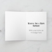 可愛すごいい子犬ハッピーバースデー カード (内部)