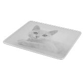 可愛すごいい子猫ポートレート カッティングボード (角)