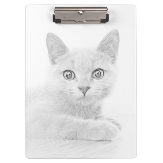 可愛すごいい子猫ポートレート クリップボード (正面)