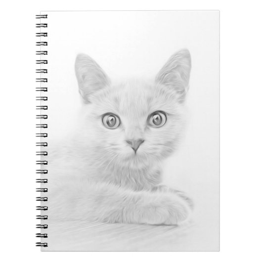 可愛すごいい子猫ポートレート ノートブック (正面)