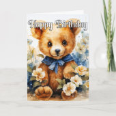 可愛すごいい小さなテディベア カード (正面)