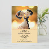 可愛すごいい恋結婚式招待状 招待状 (スタンド正面)