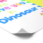 可愛すごいい恐竜ポスターRAWR small ポスター (角)