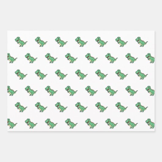 可愛すごいい恐竜 ラッピングペーパーシート (正面3)