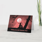 可愛すごいい犬と猫ゼネラルハッピーバレンタイン カード (正面)