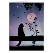 可愛すごいい猫と考える蝶のカード (正面)