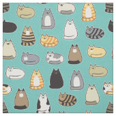 可愛すごいい猫柄お好きな色 ファブリック (見本)