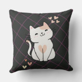 可愛すごいい白猫ハート装飾用クッション クッション (裏面)