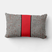 可愛すごいい白黒レッドパターンシック ランバークッション (裏面)