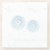 可愛すごいい知性があるエルフィン ガラスコースター (裏面)