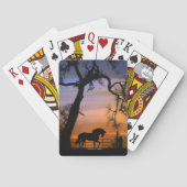 可愛すごいい馬と木のトランプ トランプ (裏面)