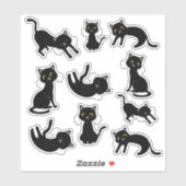 可愛すごいい黒猫 シール (シート)