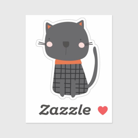 可愛すごいい黒魔猫 シール (シート)