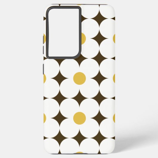 可愛すごいい60代70代レトロフローラ SAMSUNG GALAXYケース (裏面)