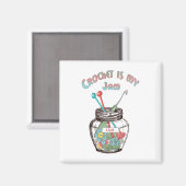 可愛すごいい「かぎ針は私のジャム」 マグネット (正面/裏面)