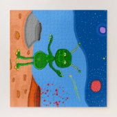 可愛すてきいエイリアン ジグソーパズル (横)