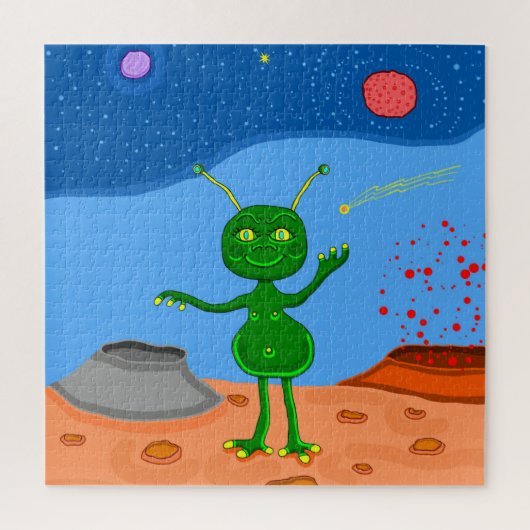 可愛すてきいエイリアン ジグソーパズル (縦)