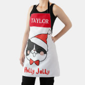 可愛すてきいクリスマスサンタ猫 エプロン (インサイチュ)