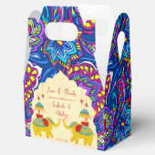 可愛すてきい結婚インディアンゾウは黄色い青 フェイバーボックス (オープン)