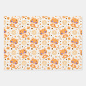 可愛めい想いオレンジ猫 ラッピングペーパーシート (正面)