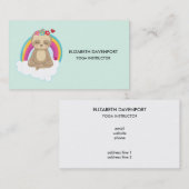 可愛めい想い蓮華座のナマケモノYoga 名刺 (正面/裏面)