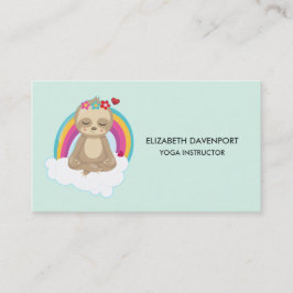 可愛めい想い蓮華座のナマケモノYoga 名刺