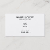 可愛めい想い蓮華座のナマケモノYoga 名刺 (裏面)