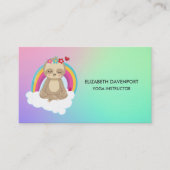 可愛めい想い蓮華座のナマケモノYoga 名刺 (正面)