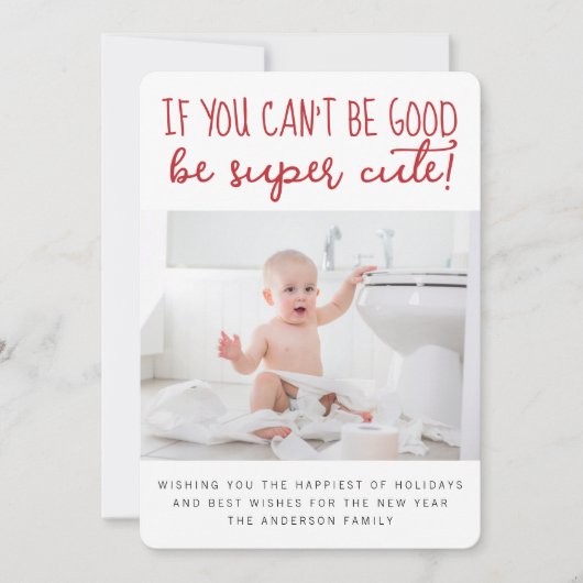 可愛もしい写真が似合わないおもしろい シーズンカード (正面)