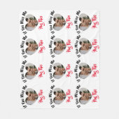 可愛もしい恋しく思この写真を追加カスタム写真 フリースブランケット (正面)