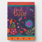 可愛やる気を起こさせるいシンプルおもしろいを見つカラフルける フォトプラーク (正面)